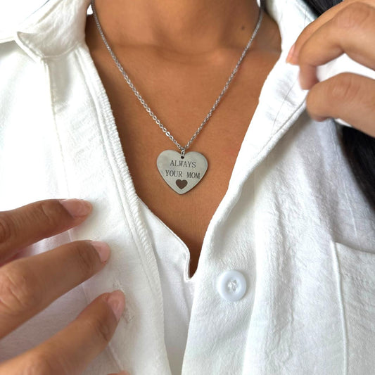 Always Your Mom – Personalized Heart Necklace