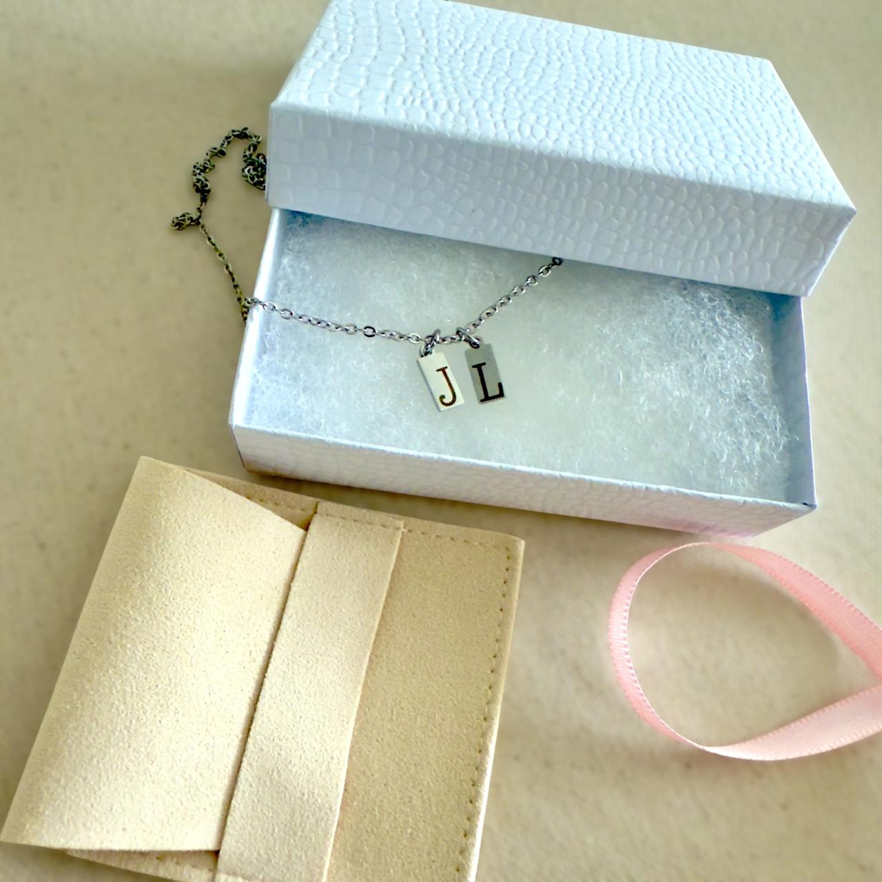 Mini Initial Tag Necklace – Personalized Stainless Steel Pendant